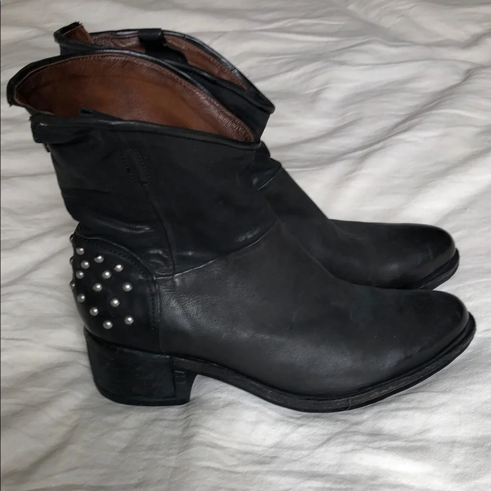 AS98 NWT Studded Leather Ankle Boots Size 11 EU42 - Picture 4 of 13
